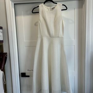 Why Dress White netted Dress size M NWT